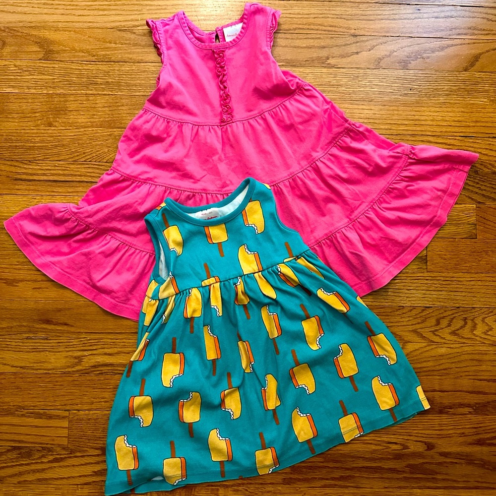 Orange Creamsicle Dress and Pink Twirl Dress